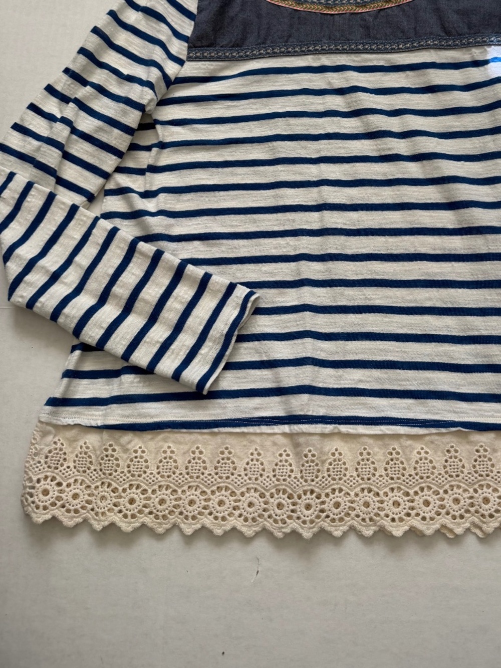 Anthropologie Little Yellow Button Nautical Boho Top Size Small